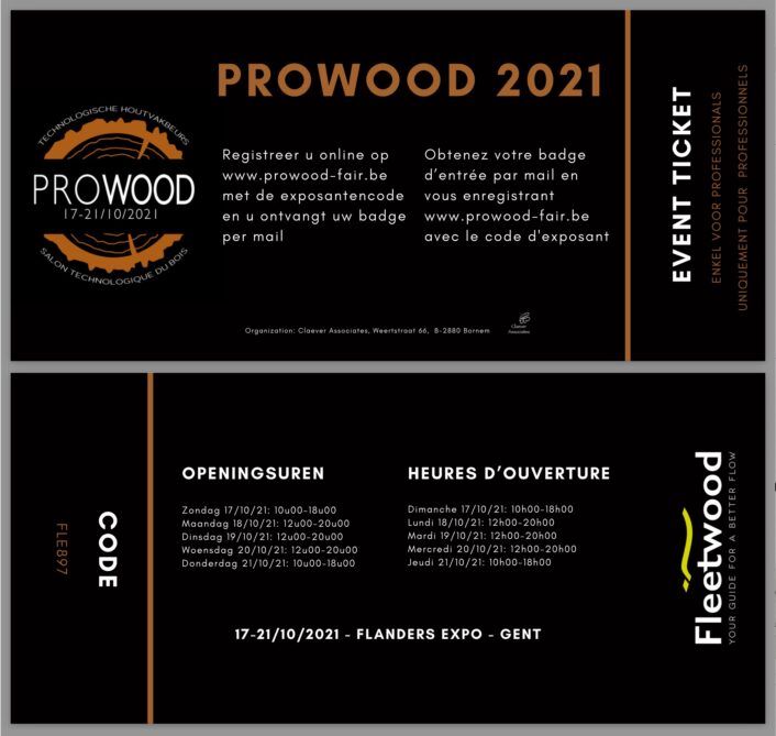 Registreer online voor de Prowoodbeurs